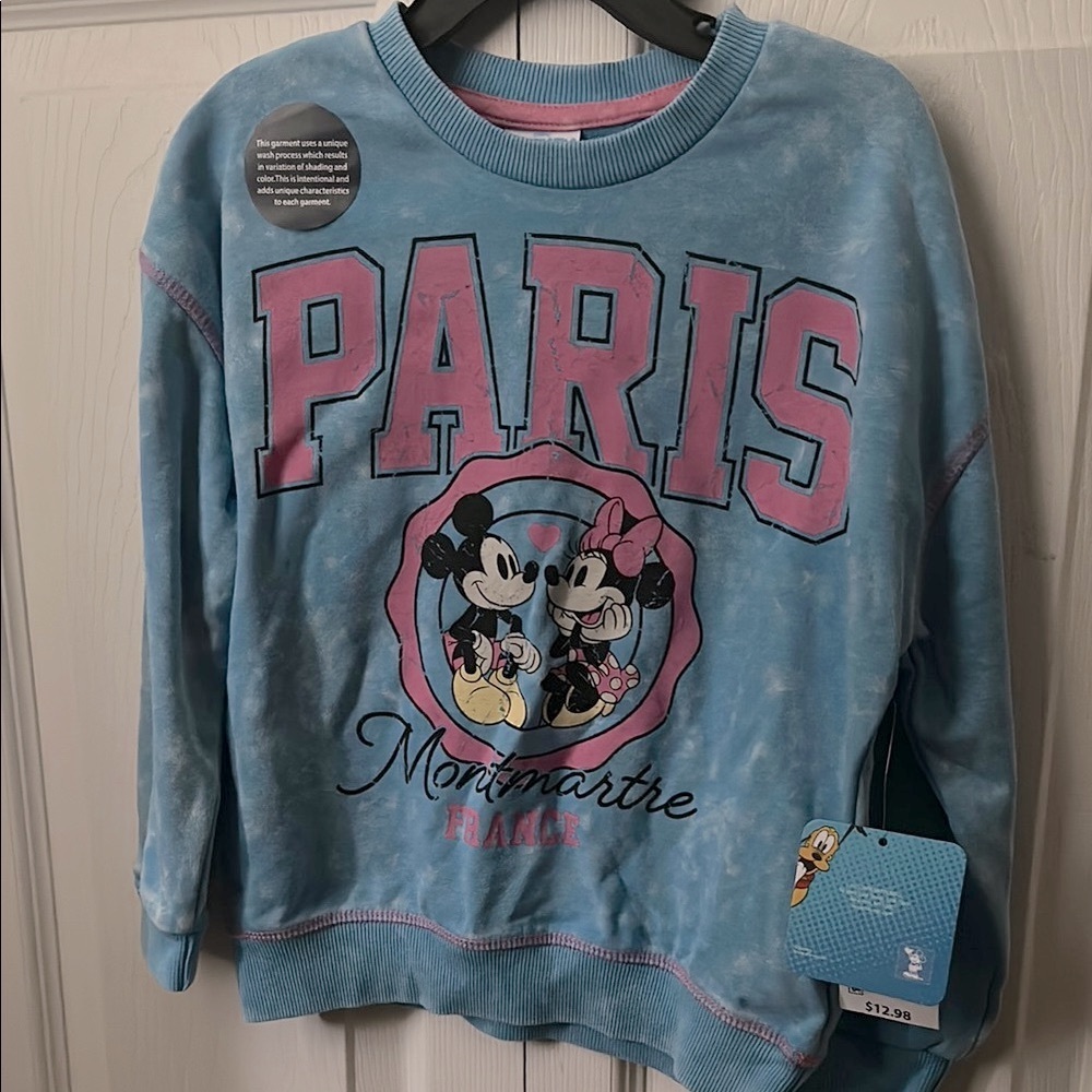 Blue Mickey Minnie Paris Sweatshirt